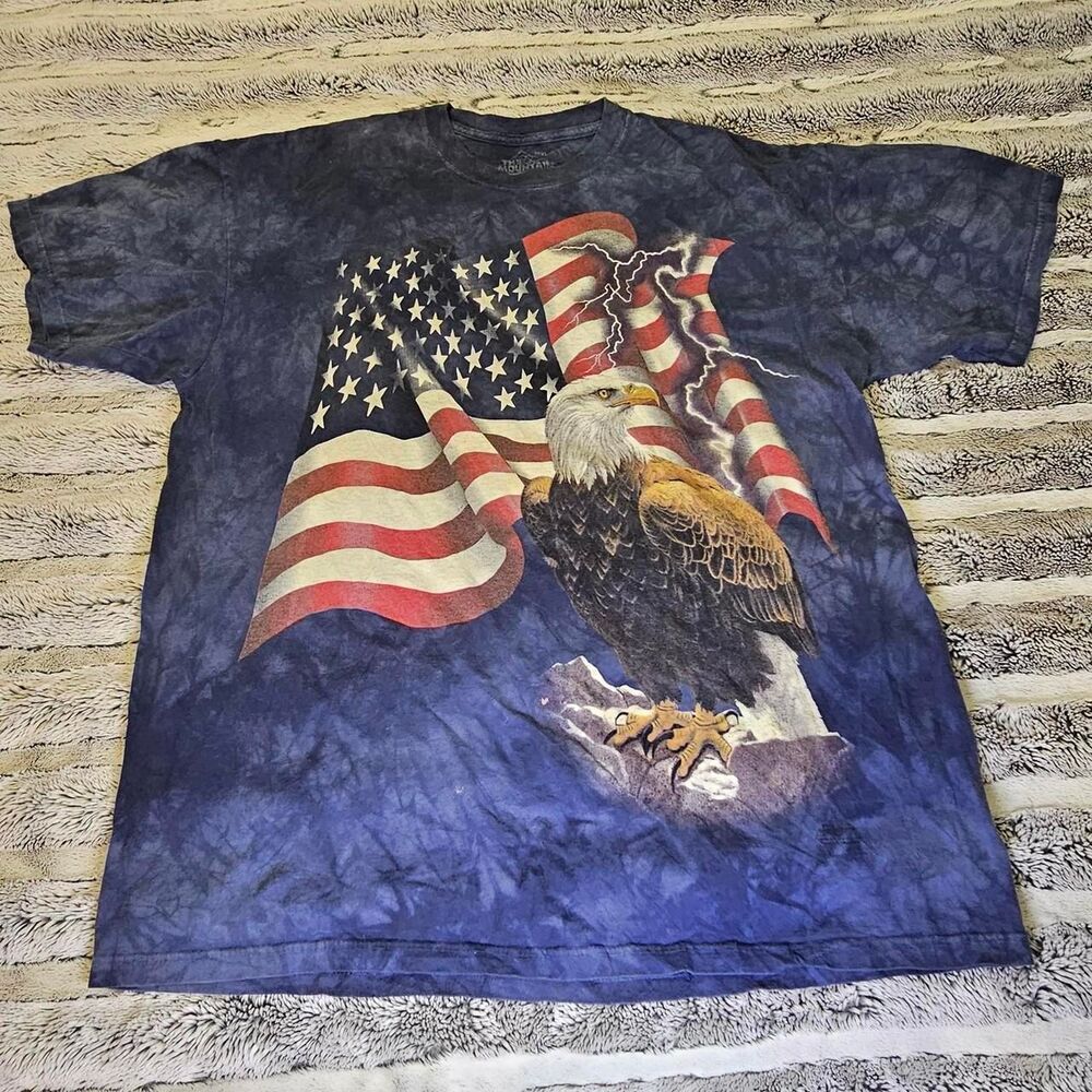 The-mountain Men's Blue and Navy T-shirt